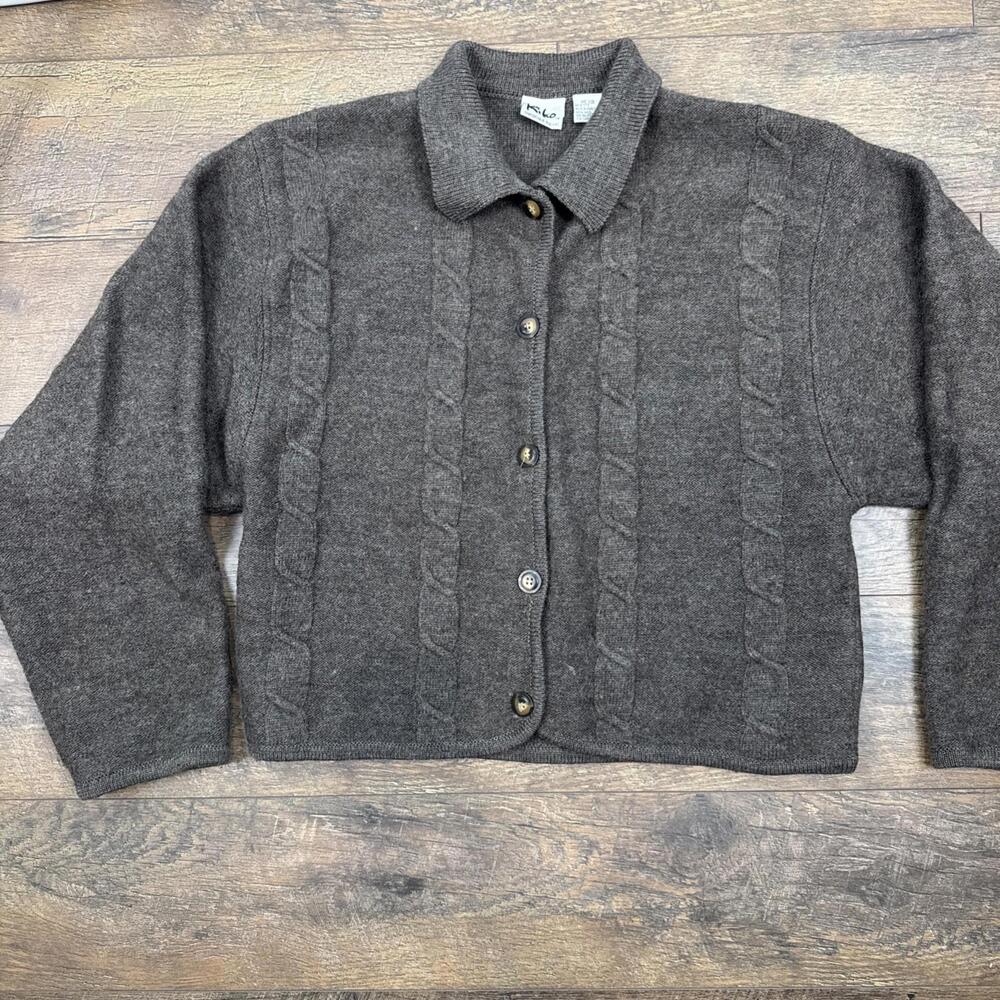 Kiko All Wool Collared Sweater Women's OS Brown